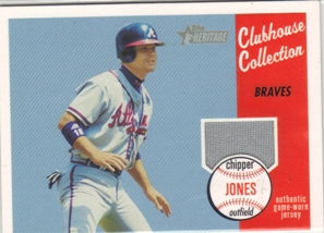 2003 Topps Heritage Clubhouse Collection Relics #CJ Chipper Jones Uni D