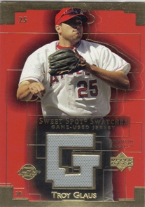 2003 Sweet Spot Swatches #TG Troy Glaus