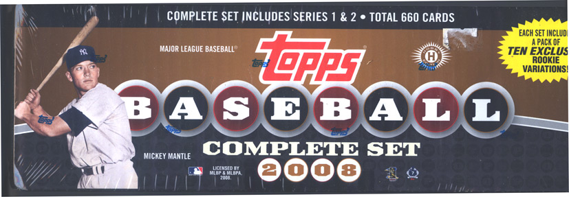 2008 Topps Factory Sealed Hobby Baseball Complete Set + 10 Exclusive Rookie Variations