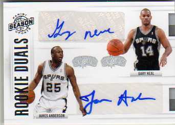 2010-11 Panini Season Update Rookie Duals Signatures #64 James Anderson/Gary Neal