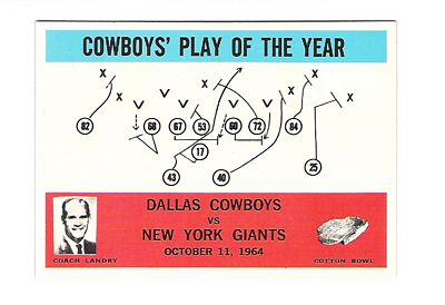 1965 Philadelphia #56 Cowboys Play/T.Landry