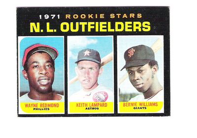 1971 Topps #728 Rookie Stars/Wayne Redmond RC/Keith Lampard/Bernie Williams