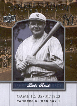 2008 Upper Deck Yankee Stadium Legacy Collection #12 Babe Ruth