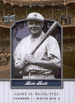 2008 Upper Deck Yankee Stadium Legacy Collection #16 Babe Ruth