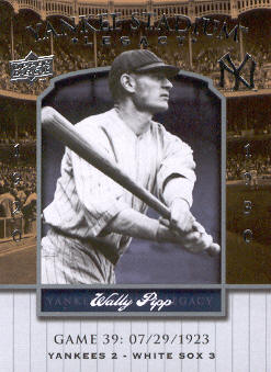 2008 Upper Deck Yankee Stadium Legacy Collection #39 Wally Pipp