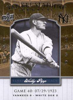 2008 Upper Deck Yankee Stadium Legacy Collection #40 Wally Pipp