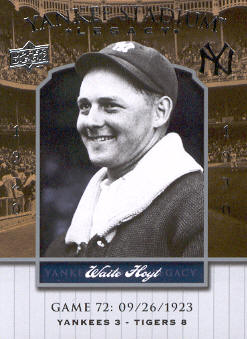 2008 Upper Deck Yankee Stadium Legacy Collection #72 Waite Hoyt