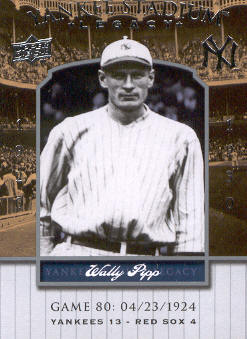 2008 Upper Deck Yankee Stadium Legacy Collection #80 Wally Pipp