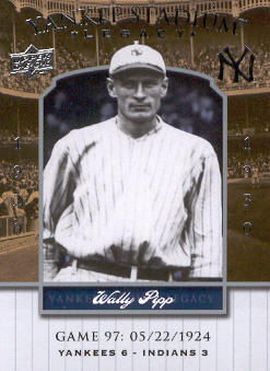 2008 Upper Deck Yankee Stadium Legacy Collection #97 Wally Pipp