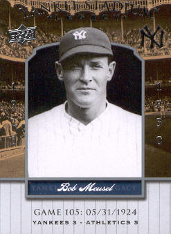 2008 Upper Deck Yankee Stadium Legacy Collection #105 Bob Meusel