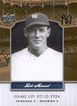 2008 Upper Deck Yankee Stadium Legacy Collection #119 Bob Meusel