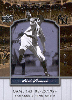2008 Upper Deck Yankee Stadium Legacy Collection #143 Herb Pennock