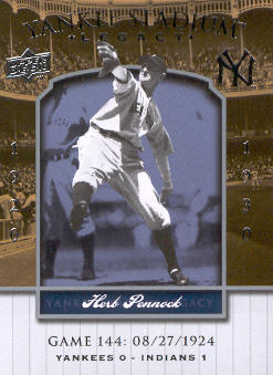 2008 Upper Deck Yankee Stadium Legacy Collection #144 Herb Pennock