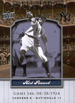 2008 Upper Deck Yankee Stadium Legacy Collection #146 Herb Pennock