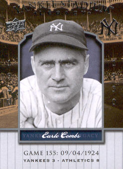 2008 Upper Deck Yankee Stadium Legacy Collection #155 Earle Combs