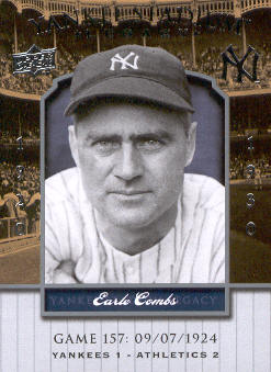 2008 Upper Deck Yankee Stadium Legacy Collection #157 Earle Combs