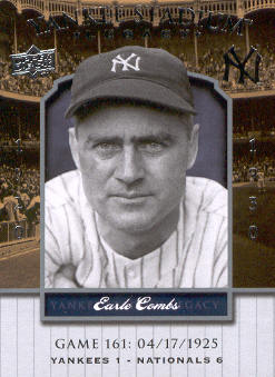 2008 Upper Deck Yankee Stadium Legacy Collection #161 Earle Combs