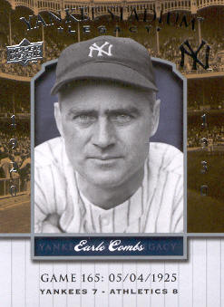 2008 Upper Deck Yankee Stadium Legacy Collection #165 Earle Combs