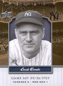 2008 Upper Deck Yankee Stadium Legacy Collection #169 Earle Combs