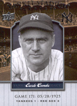 2008 Upper Deck Yankee Stadium Legacy Collection #171 Earle Combs
