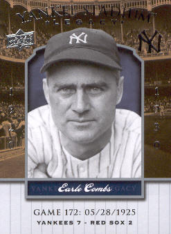 2008 Upper Deck Yankee Stadium Legacy Collection #172 Earle Combs