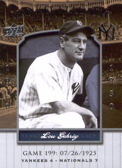 2008 Upper Deck Yankee Stadium Legacy Collection #199 Lou Gehrig