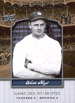 2008 Upper Deck Yankee Stadium Legacy Collection #203 Waite Hoyt
