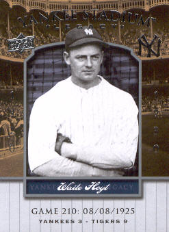 2008 Upper Deck Yankee Stadium Legacy Collection #210 Waite Hoyt