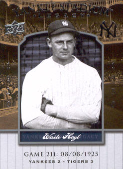 2008 Upper Deck Yankee Stadium Legacy Collection #211 Waite Hoyt