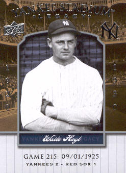 2008 Upper Deck Yankee Stadium Legacy Collection #215 Waite Hoyt