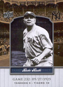 2008 Upper Deck Yankee Stadium Legacy Collection #232 Babe Ruth