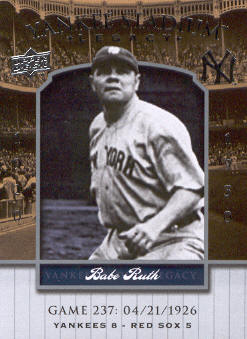 2008 Upper Deck Yankee Stadium Legacy Collection #237 Babe Ruth