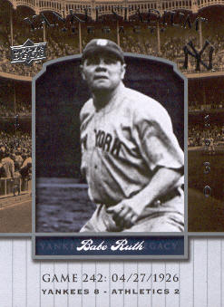 2008 Upper Deck Yankee Stadium Legacy Collection #242 Babe Ruth