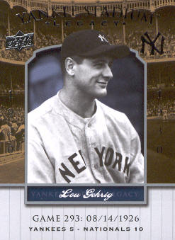 2008 Upper Deck Yankee Stadium Legacy Collection #293 Lou Gehrig