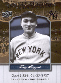 2008 Upper Deck Yankee Stadium Legacy Collection #324 Tony Lazzeri