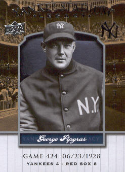 2008 Upper Deck Yankee Stadium Legacy Collection #424 George Pipgras