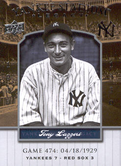 2008 Upper Deck Yankee Stadium Legacy Collection #474 Tony Lazzeri