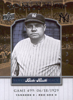 2008 Upper Deck Yankee Stadium Legacy Collection #499 Babe Ruth