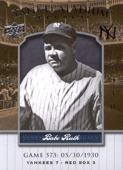 2008 Upper Deck Yankee Stadium Legacy Collection #573 Babe Ruth