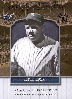 2008 Upper Deck Yankee Stadium Legacy Collection #574 Babe Ruth
