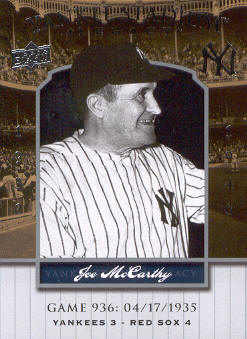 2008 Upper Deck Yankee Stadium Legacy Collection #936 Joe McCarthy
