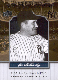 2008 Upper Deck Yankee Stadium Legacy Collection #949 Joe McCarthy