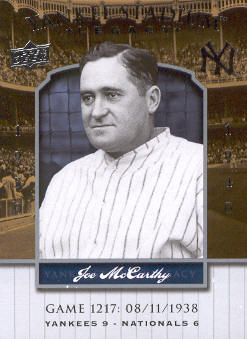 2008 Upper Deck Yankee Stadium Legacy Collection #1217 Joe McCarthy