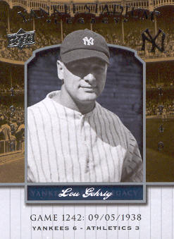 2008 Upper Deck Yankee Stadium Legacy Collection #1242 Lou Gehrig