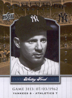 2008 Upper Deck Yankee Stadium Legacy Collection #3113 Whitey Ford