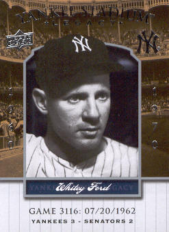 2008 Upper Deck Yankee Stadium Legacy Collection #3116 Whitey Ford