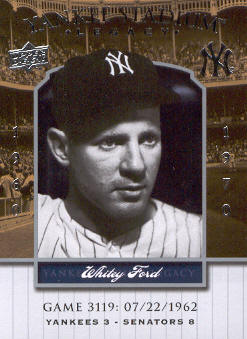 2008 Upper Deck Yankee Stadium Legacy Collection #3119 Whitey Ford