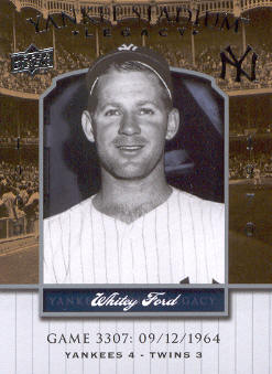 2008 Upper Deck Yankee Stadium Legacy Collection #3307 Whitey Ford
