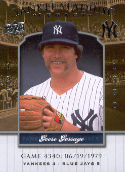 2008 Upper Deck Yankee Stadium Legacy Collection #4340 Goose Gossage