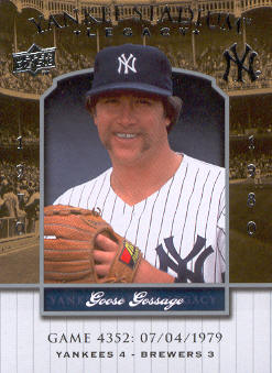 2008 Upper Deck Yankee Stadium Legacy Collection #4352 Goose Gossage